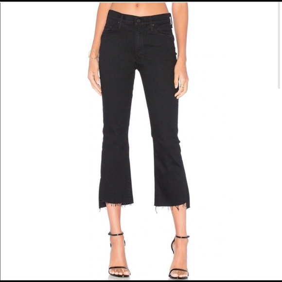 Mother jeans the insider step crop fray not guilty black size 28 - Picture 1 of 16